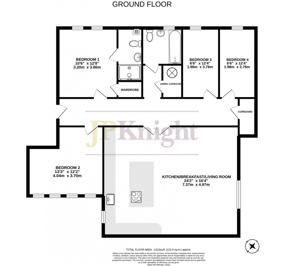 Floorplan for Ridgeway Court, Wallingford, OX10 9GU