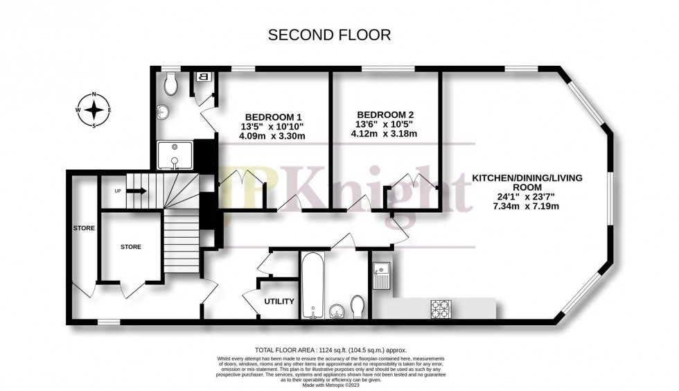 Floorplan for Frilsham Court, Cholsey, Oxfordshire, OX10 9GA