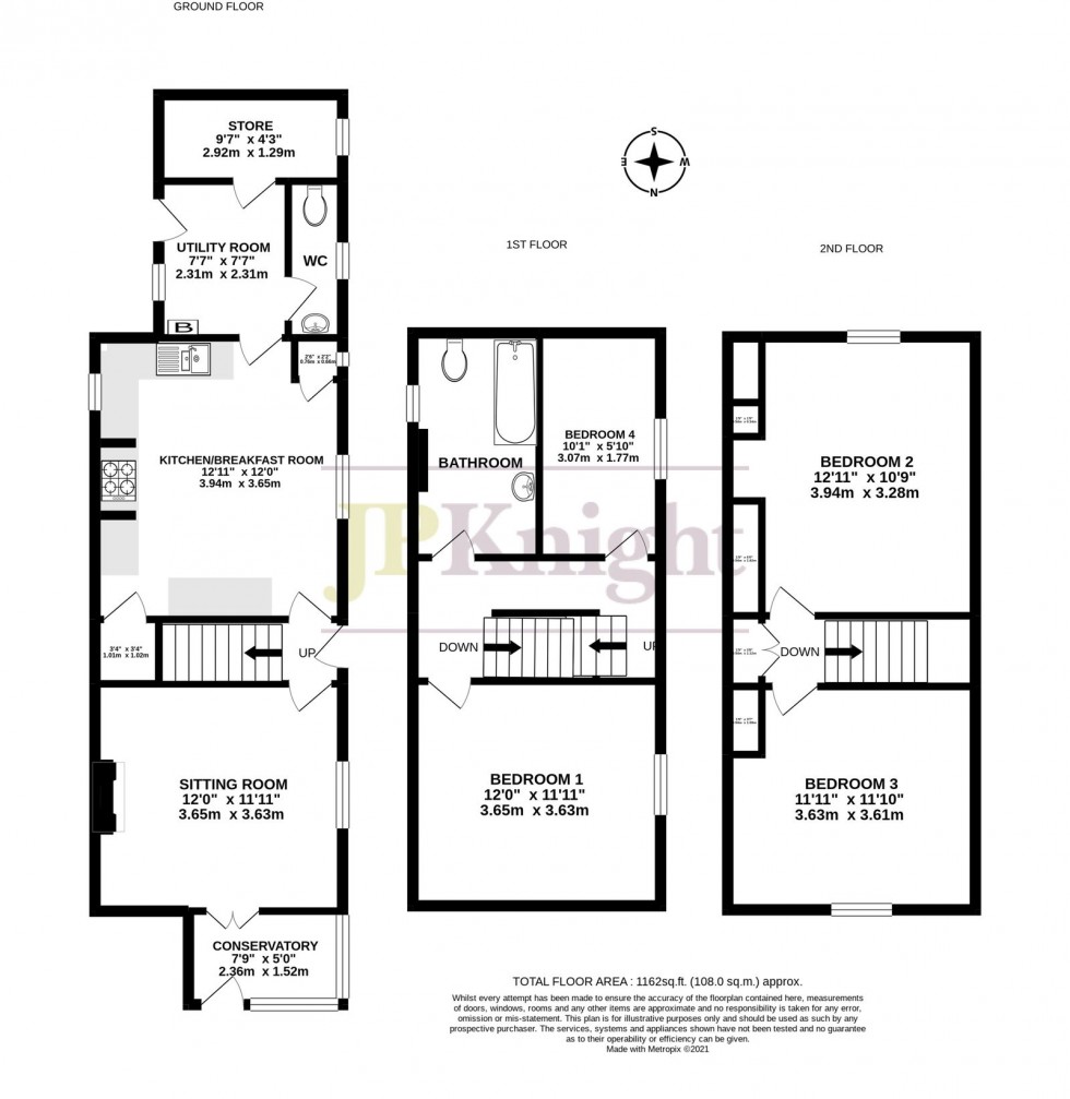 Floorplan for St. Johns Road, Wallingford
