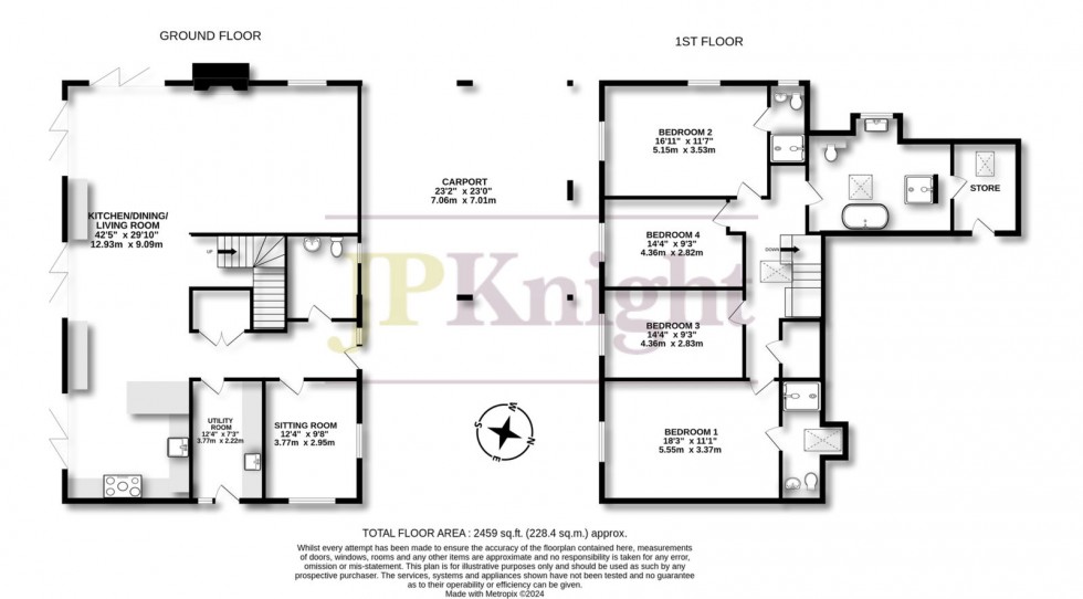Floorplan for Willow Court Lane, Moulsford