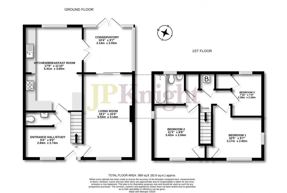 Floorplan for Robert Sparrow Gardens, Crowmarsh Gifford