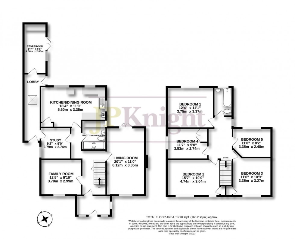 Floorplan for Papist Way, Cholsey