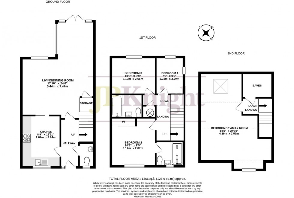 Floorplan for Newlands Way, Wallingford, OX10 9FF