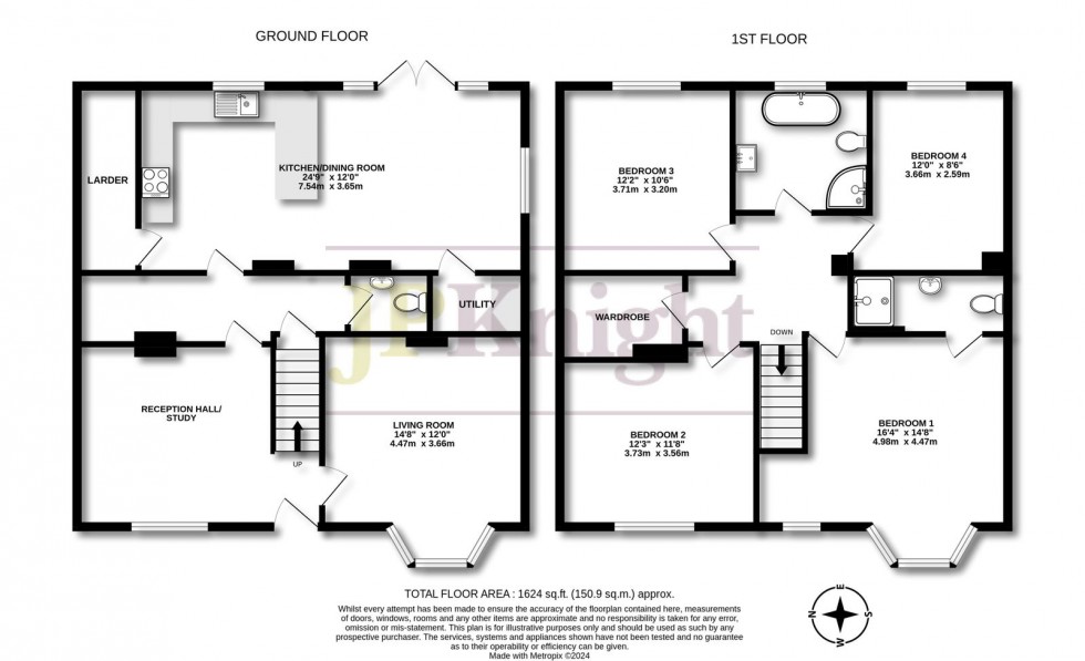 Floorplan for Cranbrook Cottage 17 The Green South, Warborough