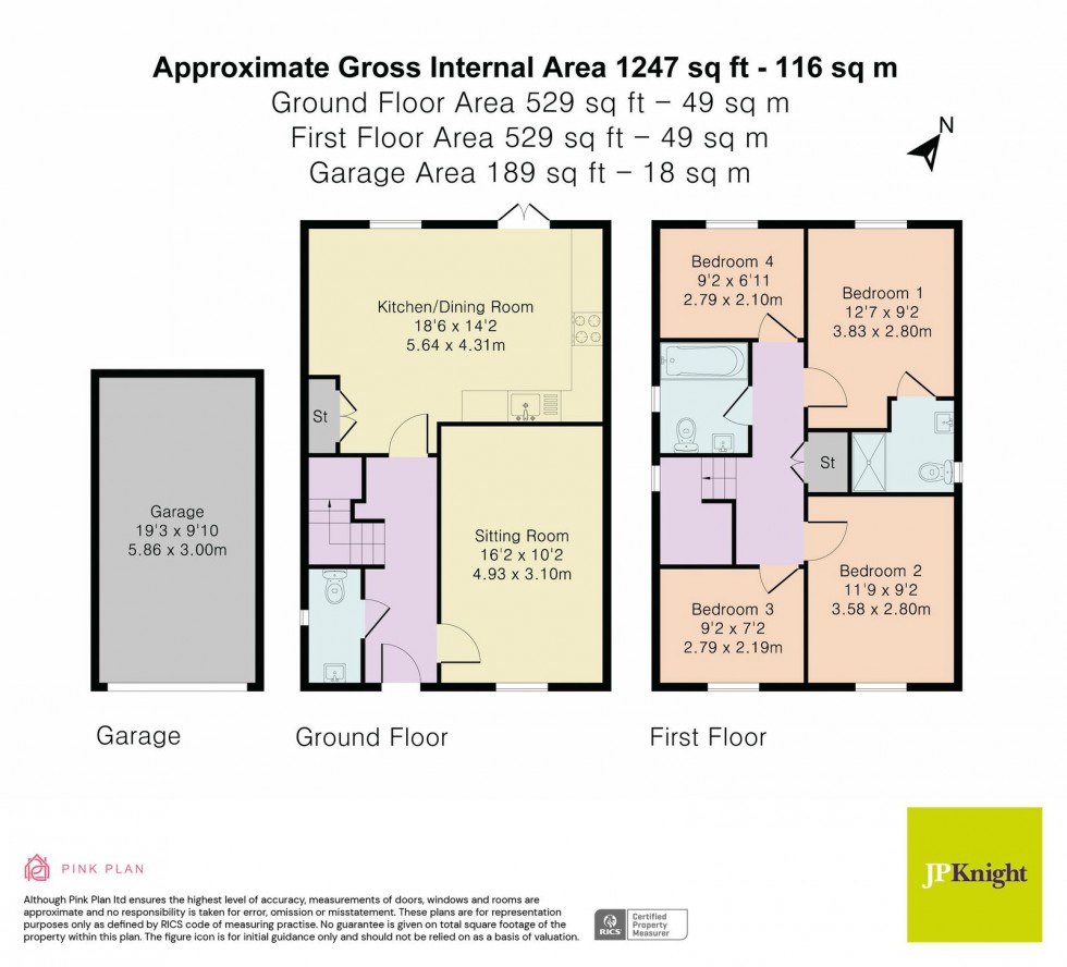 Floorplan for Cotel Close, Benson