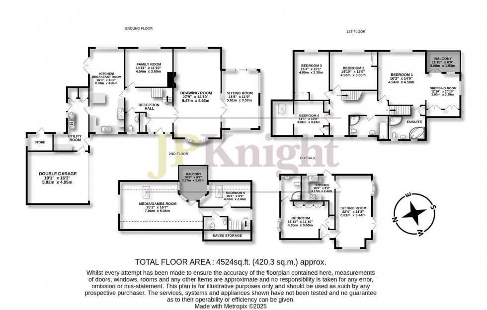 Floorplan for Cow Pool, Berrick Salome, Wallingford, OX10 6JJ