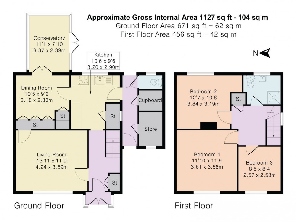 Floorplan for Andrew Road, Wallingford