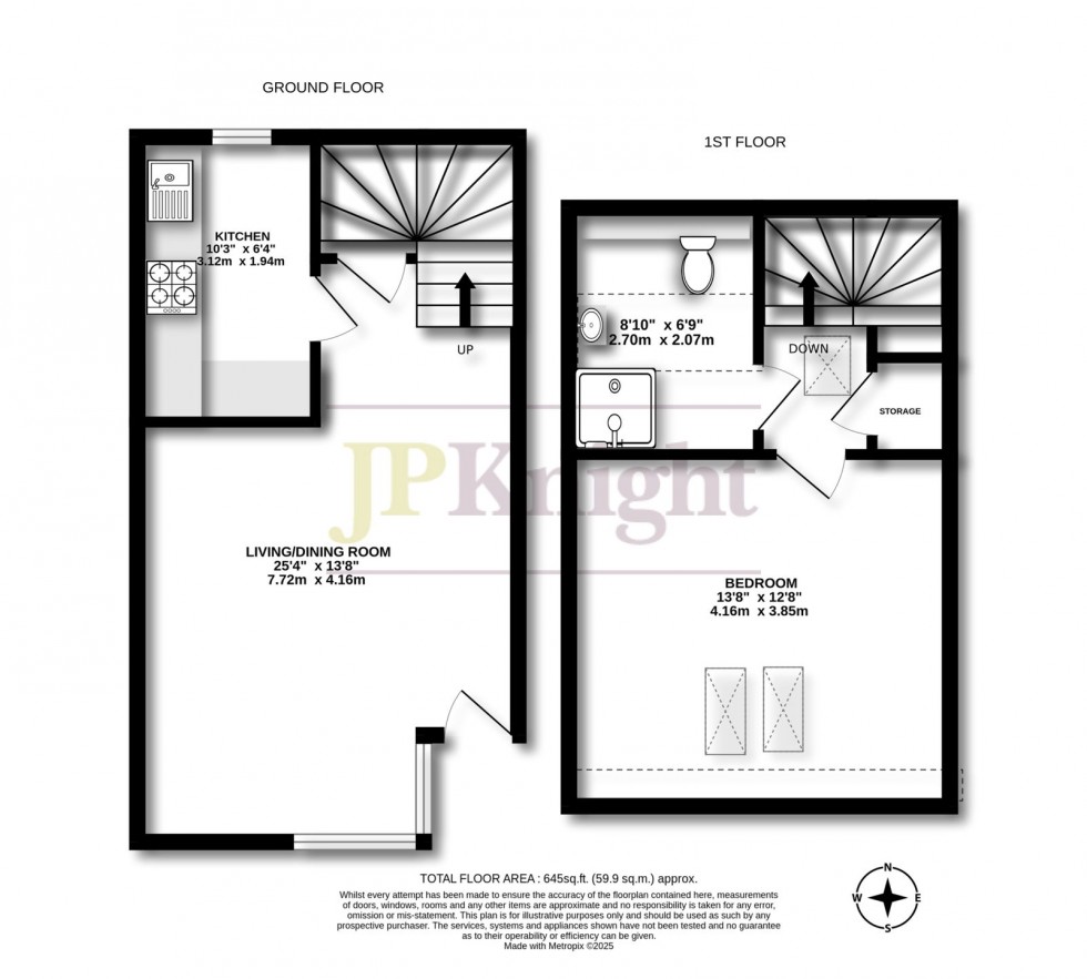 Floorplan for Bosley Crescent, Wallingford, OX10 9AS