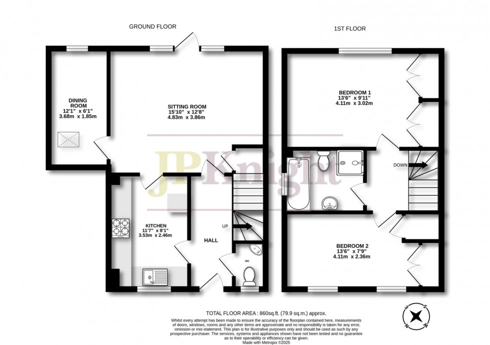 Floorplan for Ferry Way, Cholsey
