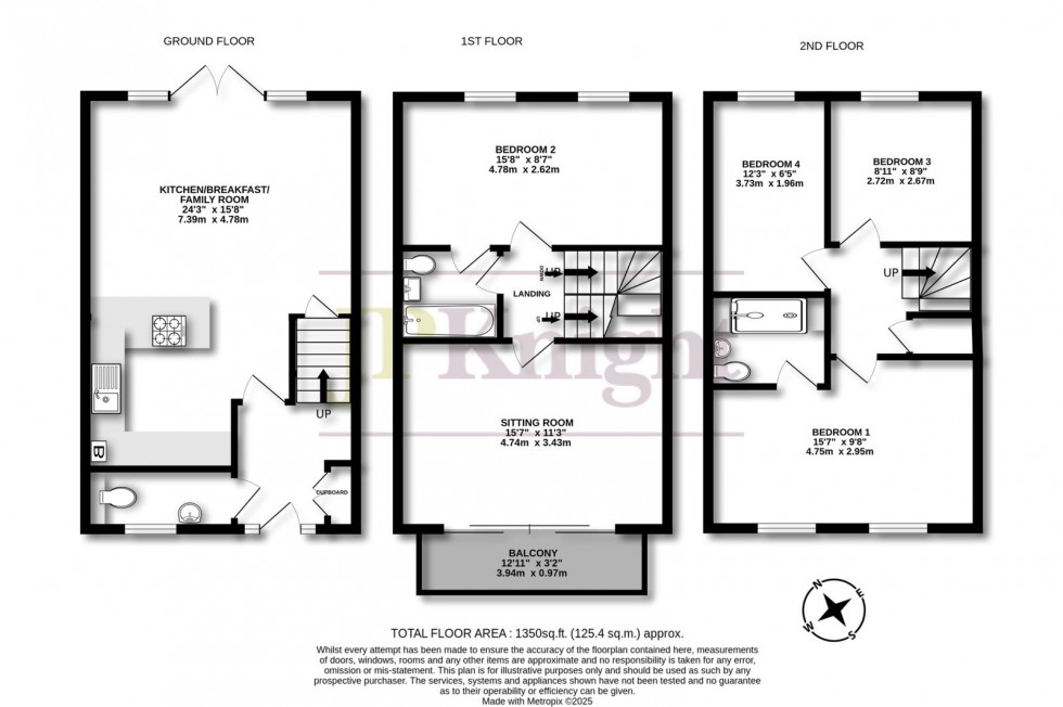 Floorplan for Rotherfield Road, Cholsey, Wallingford, OX10 9FN