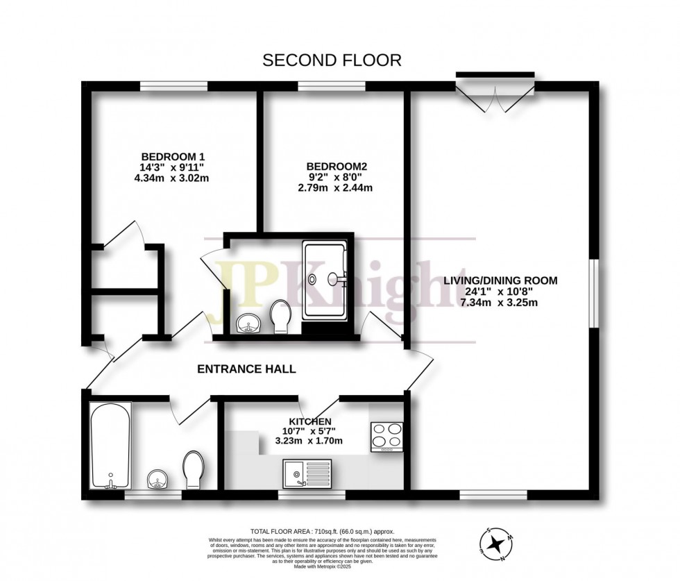 Floorplan for Barley Close, Wallingford