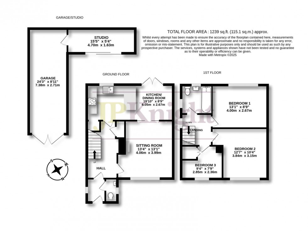 Floorplan for Pauls Way, Watlington, OX49 5QX