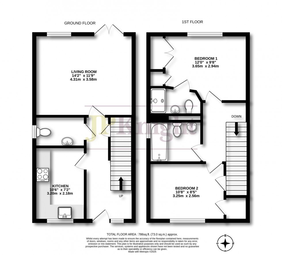 Floorplan for Willow Close, Cholsey, OX10 9QE