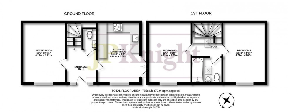 Floorplan for High Street, Benson