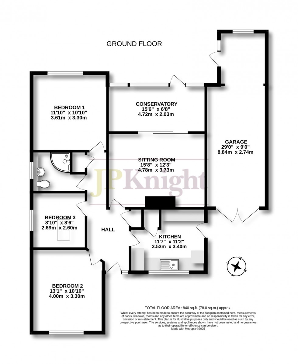 Floorplan for Mill Lane, Chalgrove