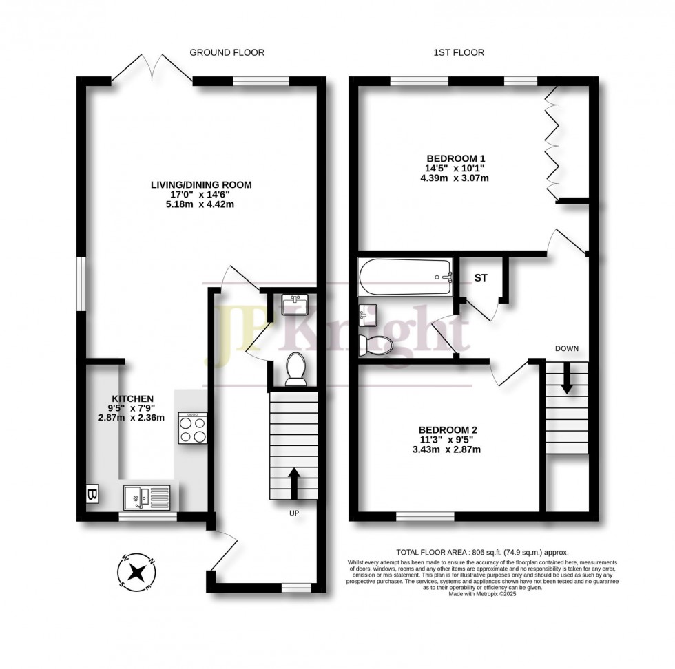 Floorplan for Wiggins Walk, Watlington