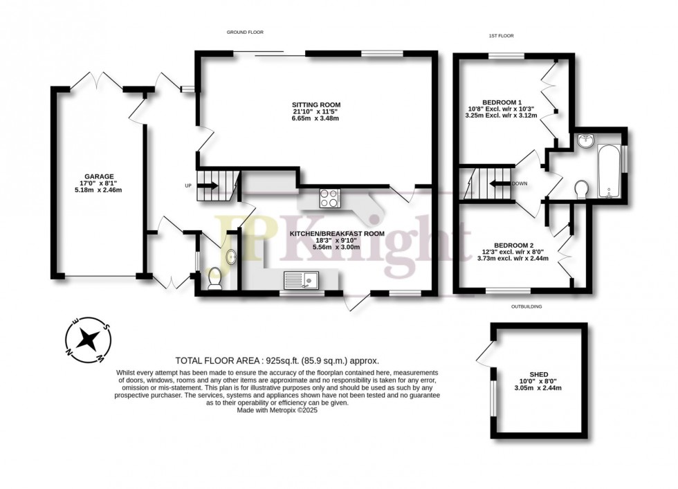 Floorplan for Thames Mead, Crowmarsh Gifford