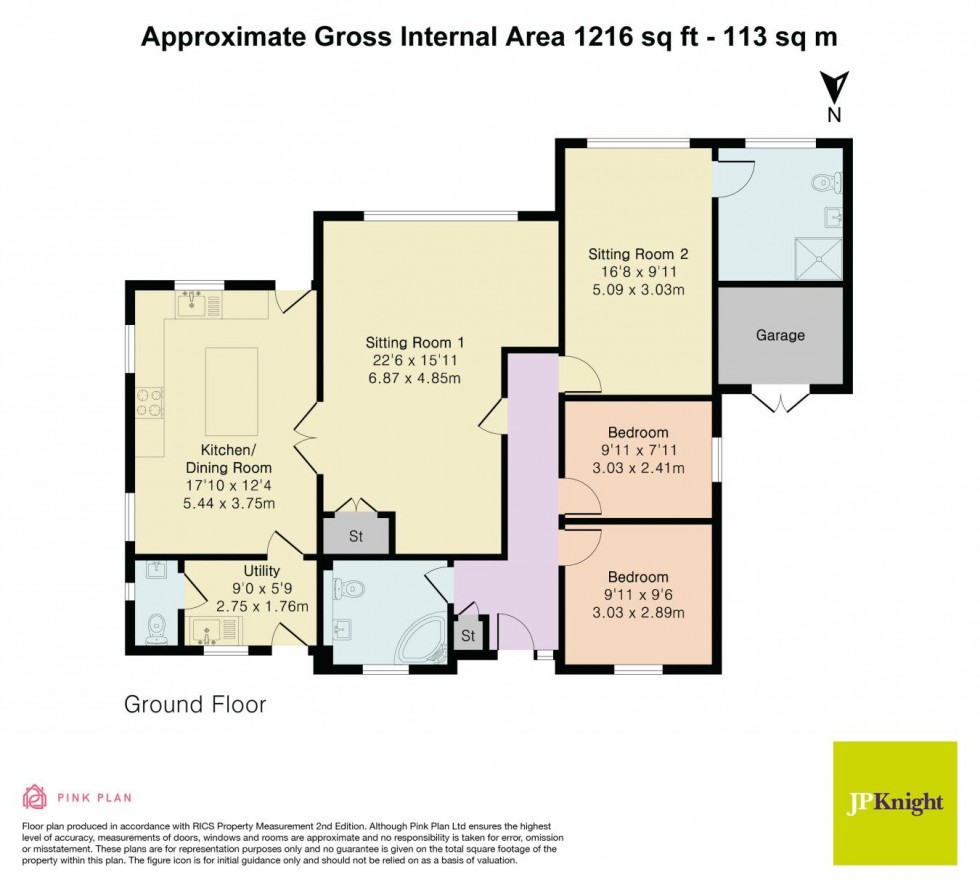 Floorplan for Paddock Close, Benson, Wallingford, OX10 6RS
