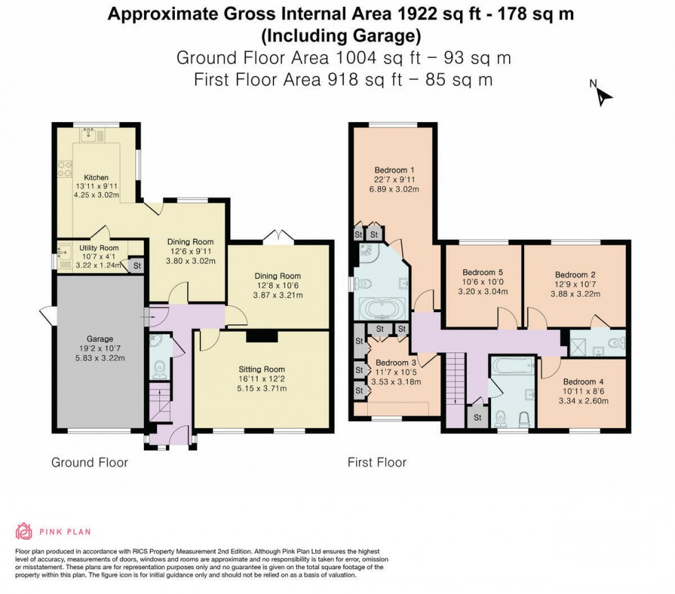 Floorplan for The Laurels, Stadhampton, Oxford, OX44 7XP