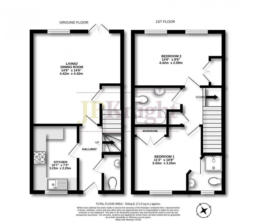 Floorplan for Downside, Cholsey, Wallingford, OX10 9FG