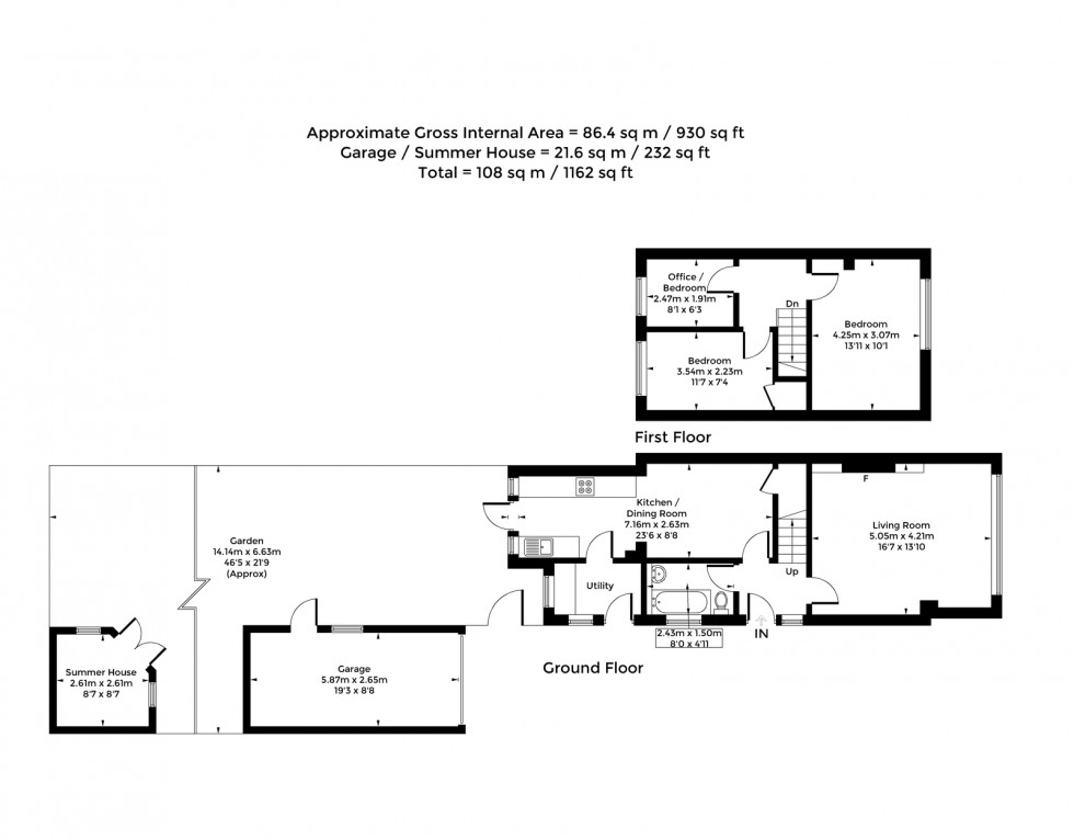 Floorplan for Blacklands Road, Benson, Wallingford, OX10 6NW