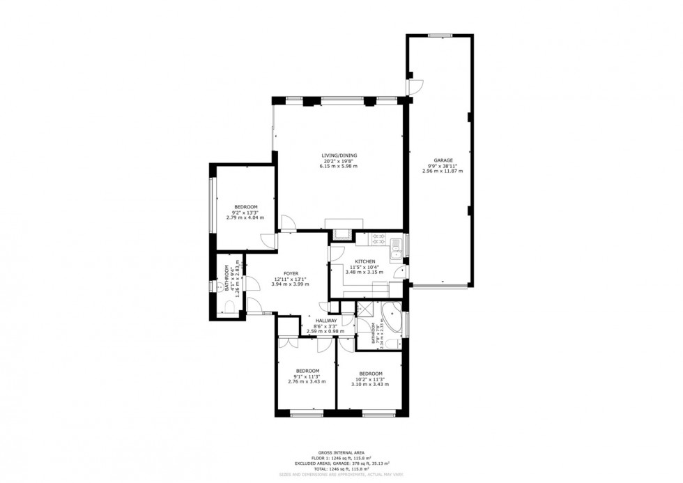 Floorplan for Willow Mead, Chalgrove, Oxford, OX44 7TD