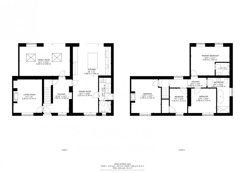 Floorplan for The Green, Marsh Baldon, Oxford, OX44 9LJ