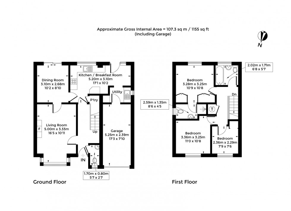 Floorplan for Passey Crescent, Benson, Wallingford, OX10 6LD