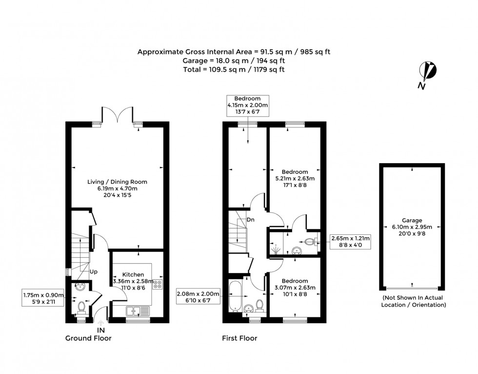Floorplan for Moor Close, Chinnor , OX39 4FT