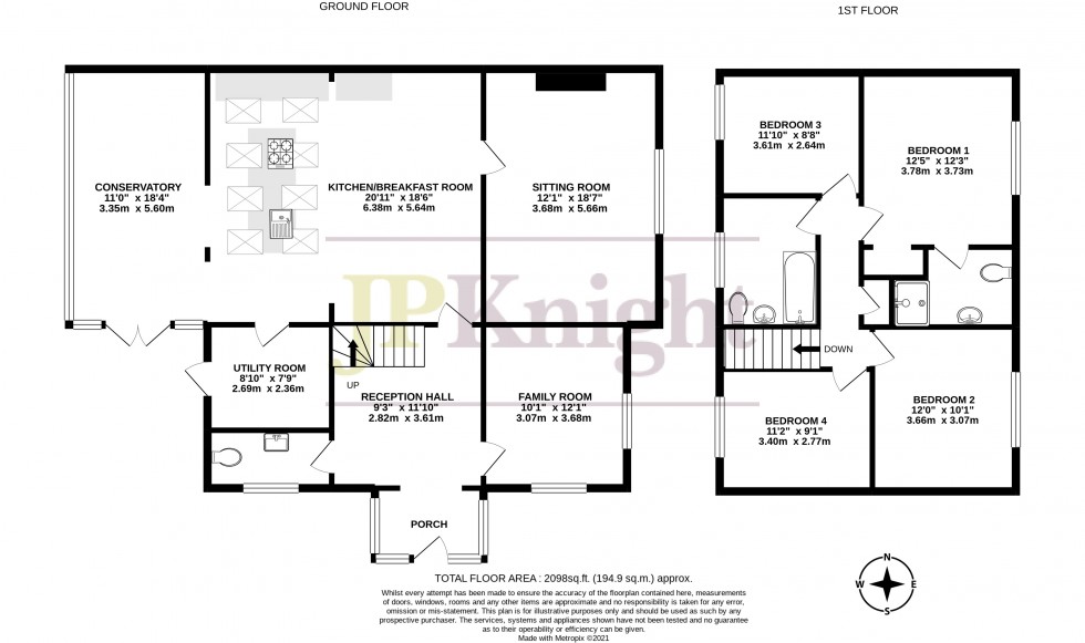 Floorplan for Offlands Cottages, Moulsford