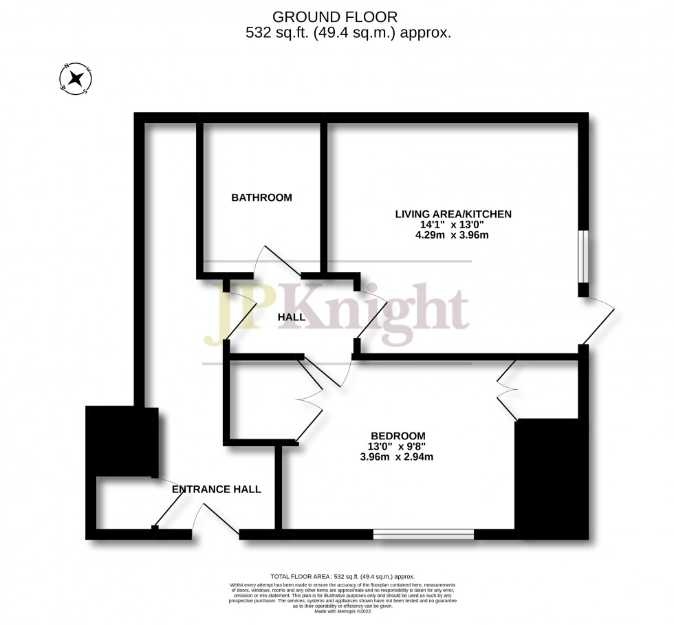 Floorplan for Summit House Close, Woodcote