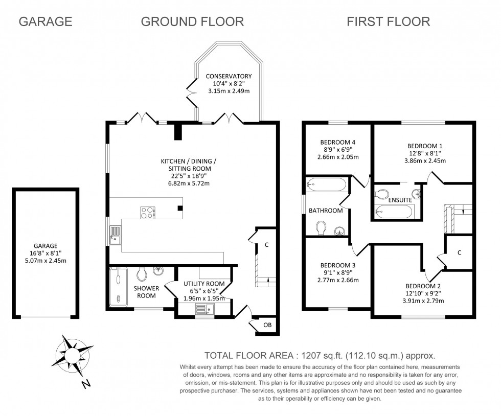 Floorplan for Rowland Close, Wallingford