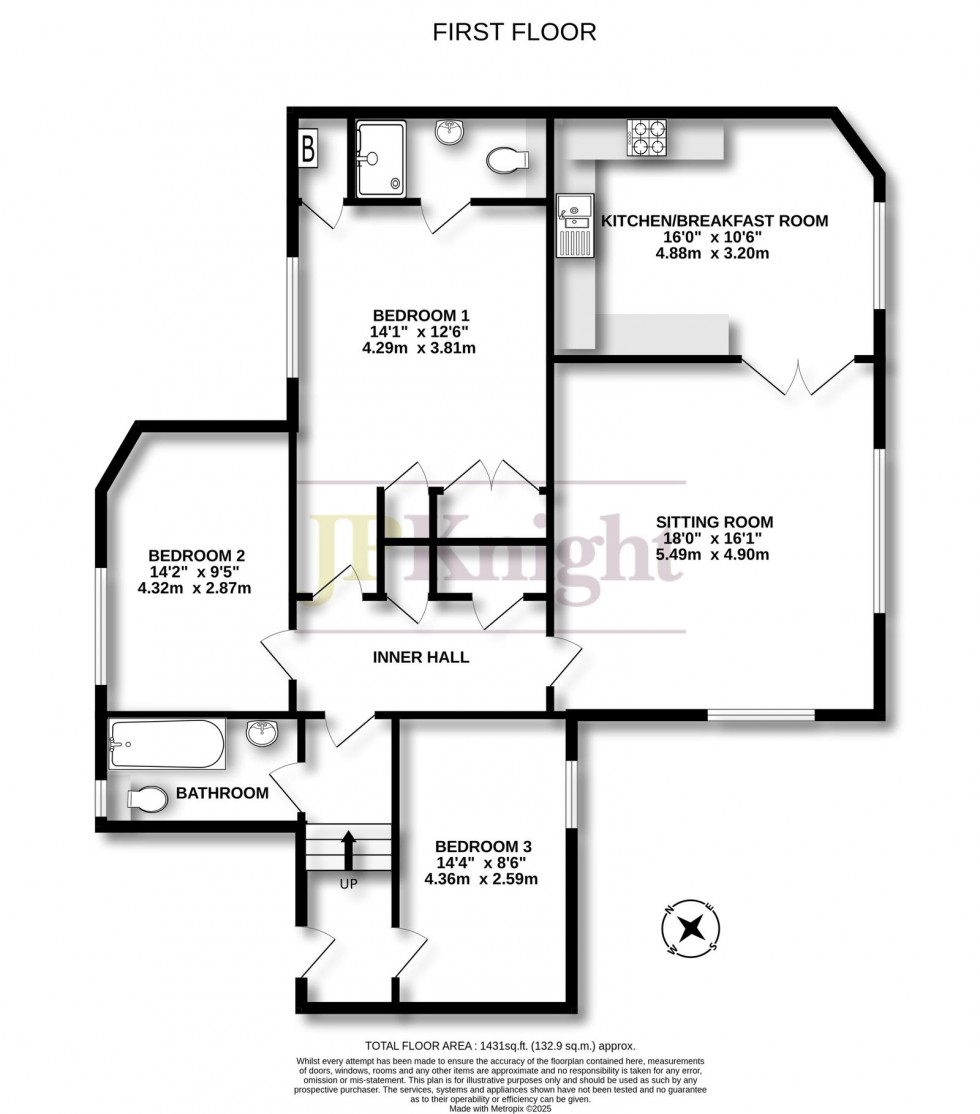 Floorplan for Cholsey, Oxfordshire, OX10 9GR