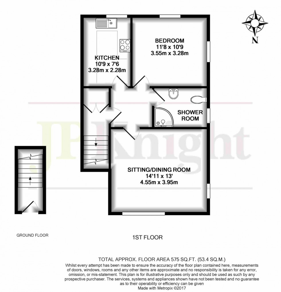 Floorplan for St. Johns Road, Wallingford, OX10 9AD