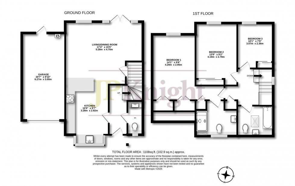 Floorplan for Martins Lane, Dorchester-on-Thames, Wallingford, OX10 7JE