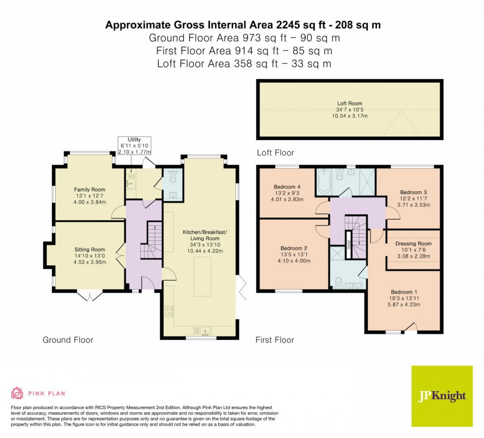 Floorplan for Honey Lane, Cholsey